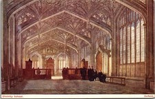 Oxford University England UK Divinity School Postcard used 1920s/30s picture