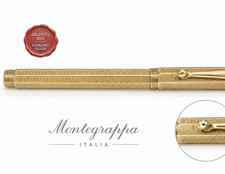 MONTEGRAPPA 925 SILVER Reminiscence Greek Gold Plated Ballpoint Pen Warranty picture