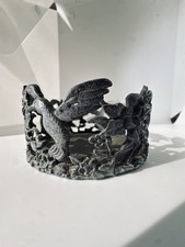 Vintage 1998 Scents & Accents Fine Pewter Hummingbird Candle Holder  picture
