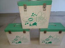 3 Vintage Record Storage Boxes picture