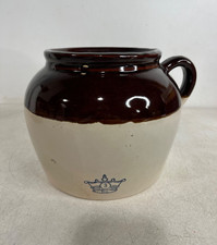 Vintage Robinson Ramsbottom Bean Pot 2-Tone Stoneware One Handle picture