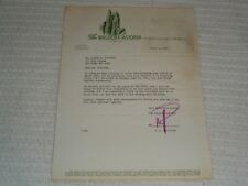 1951 Claude Philippe C.C. SIGNED Waldorf-Astoria New York Hotel Original Letter picture