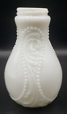 EAPG Gillinder & Sons White Milk Glass Paneled Scroll Salt Shaker c.1897 No Lid picture