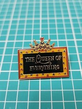 Vtg The Queen Of Everything Gold Tone Lapel Pin picture