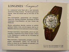 Vintage 1950s Longines Conquest Watch Advertising Swiss Travel Brochure Map picture