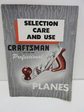 1951 Craftsman PLANES selection care and use Handbook illustrated Sears  picture