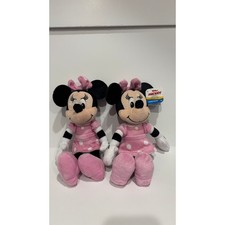 Disney Junior Minnie Mouse Plush Set 2 Pack Pink Polka Dot Dress 9 Inch Toys picture