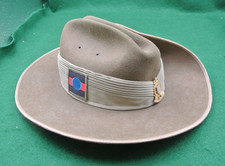 Vintage Australian Military Army Ordnance Slouch Hat with Badge and Patch picture