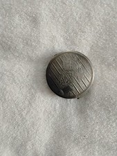 VINTAGE L'AME GERMAN SILVER POWDER COMPACT W/MIRROR FLORAL VICTORIAN COUPLE picture