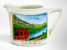 Antique German Souvenir Creamer - Shelburne Falls Deerfield River picture