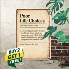 Humorous Sarcastic Quote Tin Sign Retro Living Room Metal Wall Art Decor 8x12 picture
