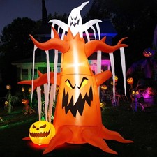 GOOSH Halloween Inflatables 10 FT Inflatable Halloween Tree with LED Lights, Sca picture