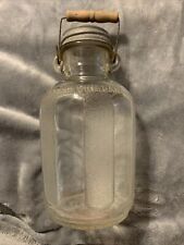 Vintage Speas Vinegar Embossed Half Gallon U-Sav-It Jar with Wire/Wood Handle👀 picture