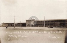 Kenedy TX Railroad Station Train Depot Karnes Co Texas RPPC Photo Postcard COPY picture