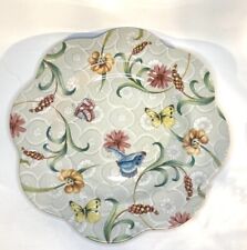 Spode 'Exotic Garden' Plate with Scalloped Edge Made In England  9.5”.  EB30 picture