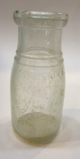 Antique 1890s Reid's Ice Cream 1/2 pt Union Dairy Store Cream Bottle Brooklyn NY picture