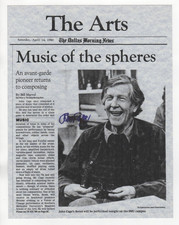 JOHN CAGE SIGNED 8.5x11