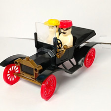 Vintage Plastic Model T Car Salt Pepper Shakers REPAIRED Made In USA 3pc RARE  picture