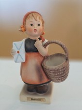 Goebel M.I. Hummel Meditation 13 TMK-4 W Germany Girl Letter Basket Figurine picture