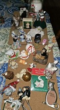 Lot Of 30 VTG Adorable Cat Theme Decorative Ornaments Mixed Sizes & Styles Read picture