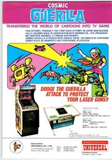 Cosmic Guerilla Arcade FLYER 1979 Made In Japan Version Universal Space Age Art picture