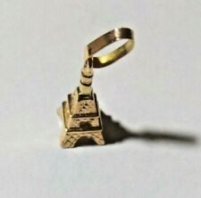 18kl Peruvian solid gold pendant - eiffel tower design picture