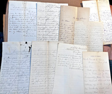 Lot of 9  Handwritten Embossed Farm Letters to New York Lawyer 1853-1899 picture