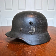 WWII German SD M40 Quist Helmet Supple Liner Name Untouched Original Great Shape picture