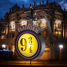 Harry Potter Platform 9 3/4 Lighted Wall Sign w/ Bracket & Color Remote picture