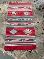 Antique Native Southwest Indian Wool Rug Size 29''x59''..NOT A NEW CARPET picture