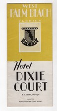 Hotel Dixie Court Travel Brochure WEst Palm Beach, FL Interior Exterior c.1930's picture