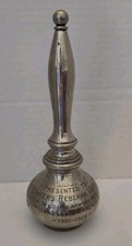 Vtg 1928 Presentation Gavel Maul IOOF Order Odd Fellow Yonkers Lodge #93 Nickel picture