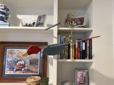 VTG Handmade Wooden Hanging Mallard Duck Flapping Wings cottage nursery 29x16 picture