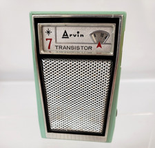 VTG 1961 Arvin Mighty Mite 7 Transistor AM Radio 61R35 Ice Blue PART DISPLAY picture