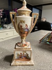 Antique Hand Painted Urn Helena Wolfsohn Dresden 1881-1885 picture