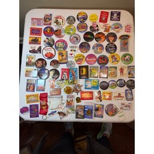 Huge Vintage 90s Walmart Employee Pin Button Lot Disney Movie Promo Advertising picture