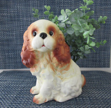 Vintage R & B Cocker Spaniel Puppy Dog Ceramic Planter Vase 7.5'' Japan picture