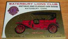 VINTAGE 1984 WATERBURY CT. LIONS CLUB BRASS  ANTIQUE CAR SHOW  DASH PLAQUE SIGN picture