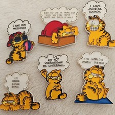 Vintage 1978 Garfield Refrigerator Magnets Lot Of 6 Plastic picture