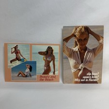 1980s FLORIDA GIrls 4x6 Postcards Bikini White Shirt Lot Of 2 UNPOSTED picture