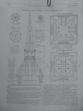 1886 ARCHITECTURE CONSTRUCTION BELL TOWER CHURCH OF OLLE picture