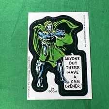 Dr. Doom 1976 Topps Gum Comic Book Super Heroes Sticker Marvel Can Opener Kirby picture