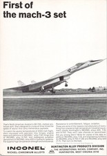 INCONEL XB-70A Valkyrie Mach-3 Jet Vintage 1965 Magazine Ad Print picture