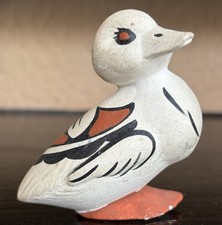Eliz Olguin Isleta Pueblo Duck Bird Pottery Figurine Signed Native American picture