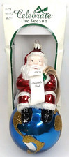 Vintage Celebrate The Season Santa's Best Christmas Ornament With Original Box picture