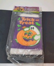 Vtg 1993 UNIQUE Halloween Treat Bags Set Of 40 Ghost JOL Unopened Crafting USA picture