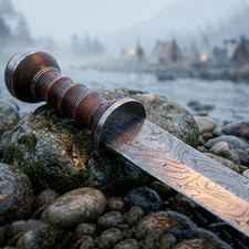 Roman Gladius Sword Handmade Damascus Steel Blade picture