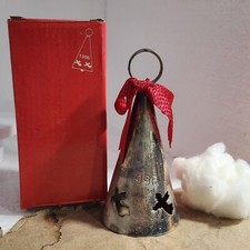 VTG 90'S SILVERPLATE CHRISTMAS BELL ANGEL INTERNATIONAL SILVER 5