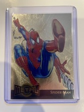 1995 Fleer Marvel Metal Spiderman Gold Blaster  Gold 12/18 Blaster picture