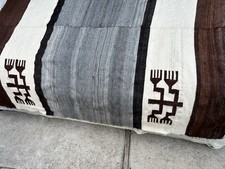 Handwoven Wool Blanket South American Peruvian Timoteos 71” X 60” Approx picture